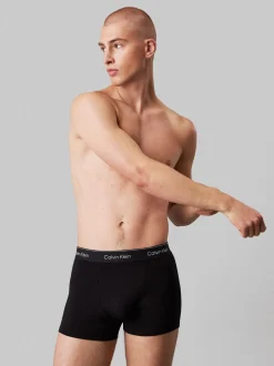 Icon Cotton Stretch Relaxed Dart 3-pak Trunks, Black W Black Wb, XL