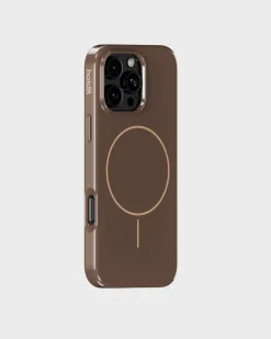 Iphone 16 Pro Max Mono Case Cover, Chocolate/Beige