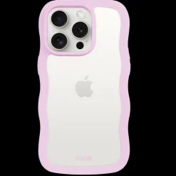 Iphone 15 Pro Max Transparent Wavy Cover, Lilac/Transparent