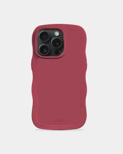 Iphone 14 Pro Max Wavy Cover, Red Velvet