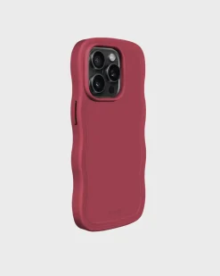 Iphone 14 Pro Max Wavy Cover, Red Velvet
