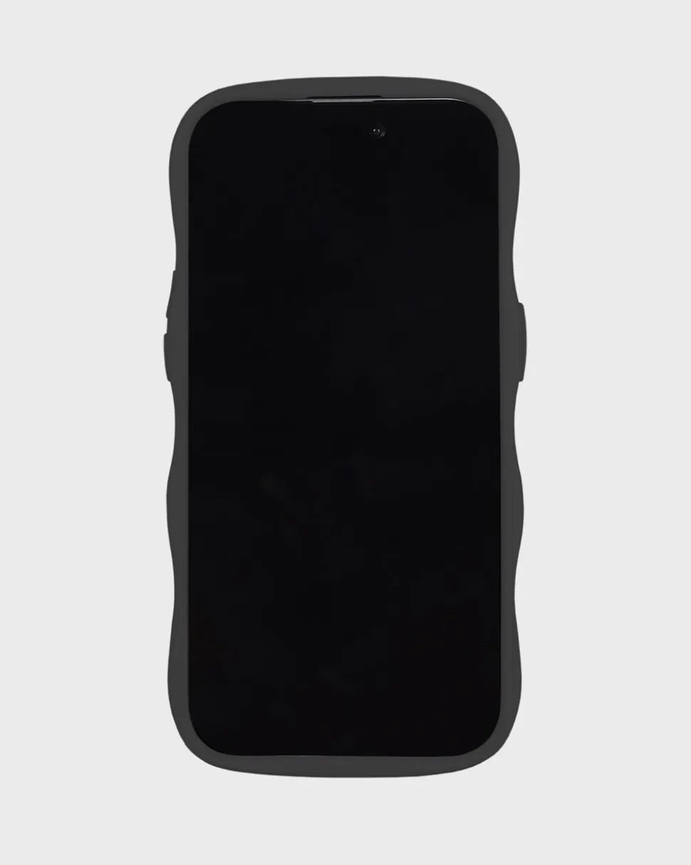 Iphone 12/12 Pro Transparent Wavy Cover, Black/Transparent