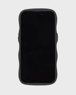 Iphone 15 Pro Transparent Wavy Cover, Black/Transparent