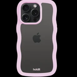 Iphone 15 Pro Transparent Wavy Cover, Lilac/Transparent