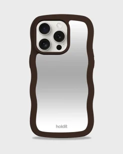 Iphone 15 Pro Wavy Cover, Chocolate/Mirror