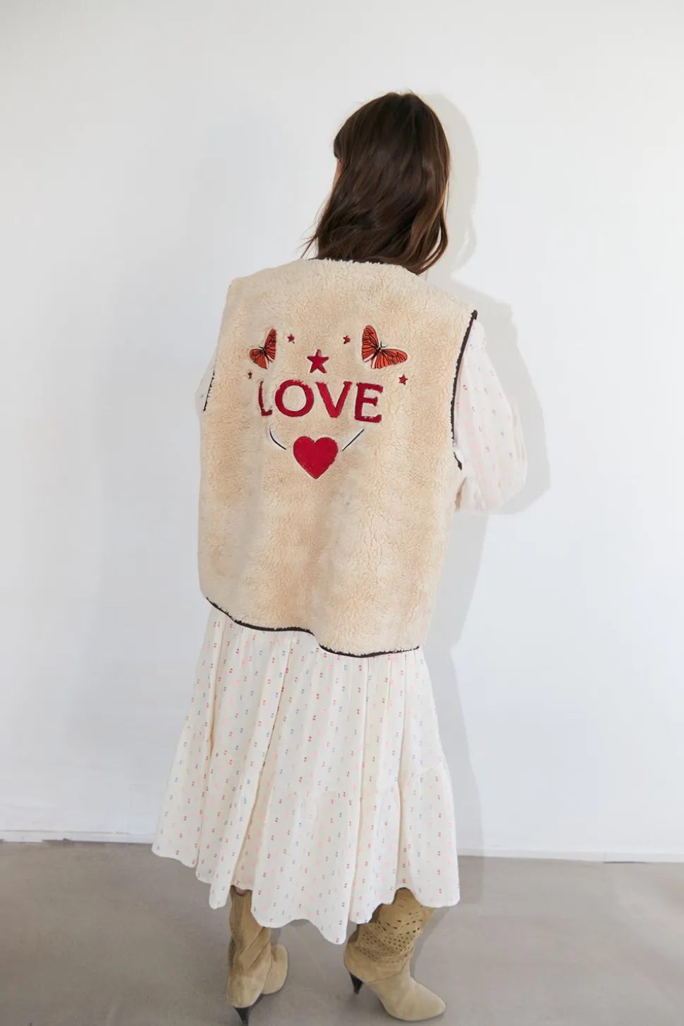 JaceLL Love Vest, Beige, M