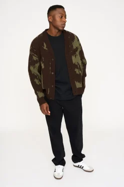 Jack Cardigan, Brown, XXL