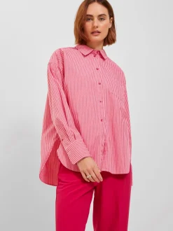 Jamie Skjorte, Cerise Stripe, L