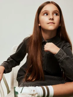 Jeannie Denimkjole, Medium Grey Denim, 152 cm