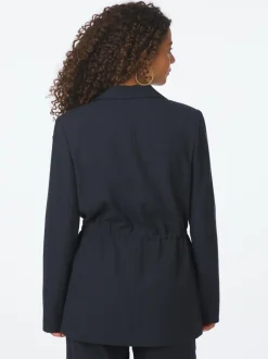 Jemmie Melange Blazer, Navy, 36