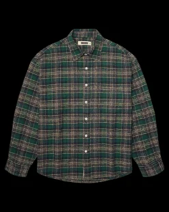 Jong Em Check Overshirt, Green Check, XL