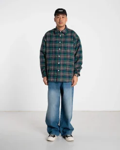 Jong Em Check Overshirt, Green Check, XL