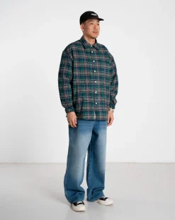 Jong Em Check Overshirt, Green Check, XL