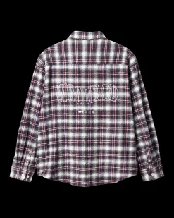 Jong Em Check Overshirt, Red Check, L
