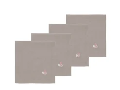 Julehjerte 4-pak Stofserviet, Rose, 40x40 cm