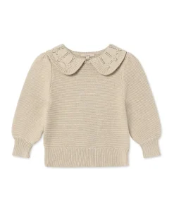 Julie Knit Bluse, Sandshell, 120 cm