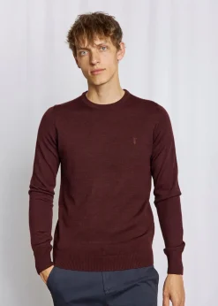 Jupiter Regular Fit Striktrøje, Bordeaux, XL