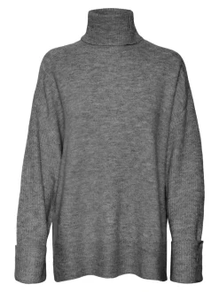 Jupiter Striktrøje, Medium Grey Melange, M