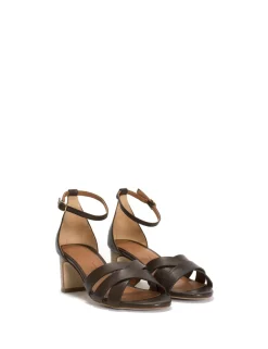 Kaia Højhælede Sandaler, Dark Brown, 38