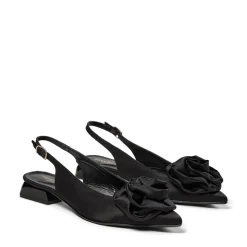 Kala Rose Slingback Ballerinasko, Black Satin, 37