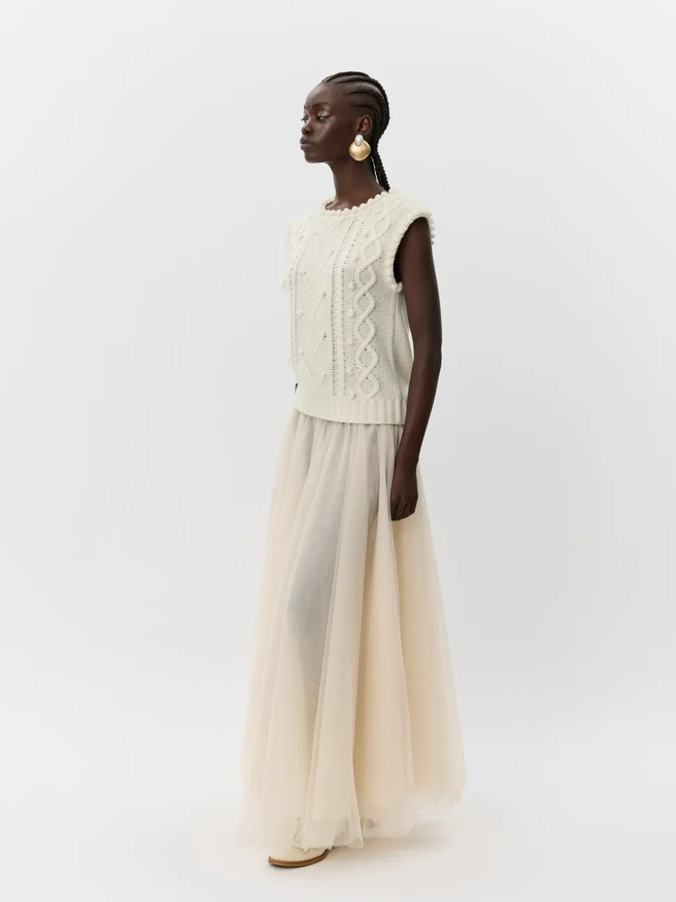 KamelaSW Vest, Off White, M