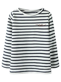 Kattie Langærmet T-shirt, Cloud Dancer Sky Captain, 116 cm