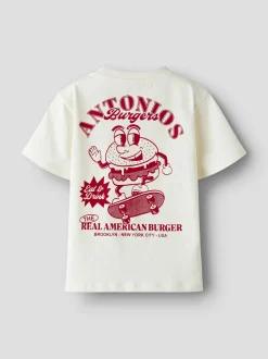 Ken T-shirt, Egret, 110 cm