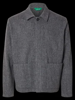 Kerr Herringbone Hybrid Jakke, Grey, 48