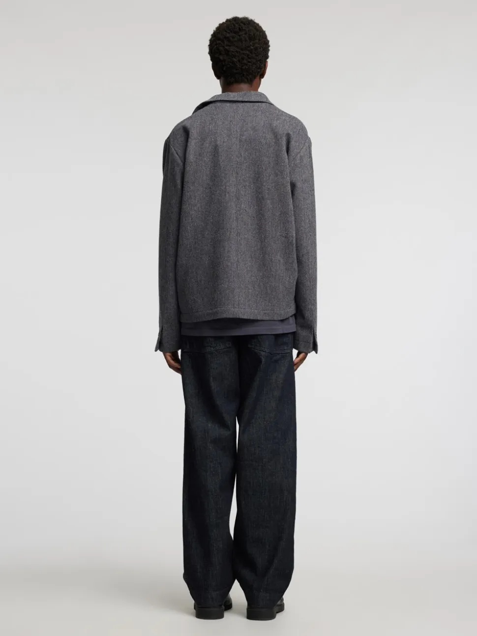 Kerr Herringbone Hybrid Jakke, Grey, 48