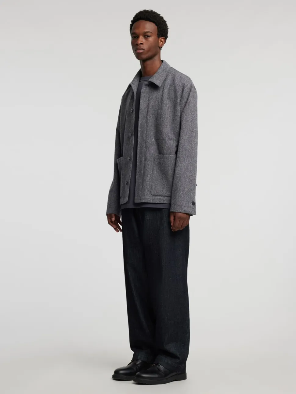 Kerr Herringbone Hybrid Jakke, Grey, 48