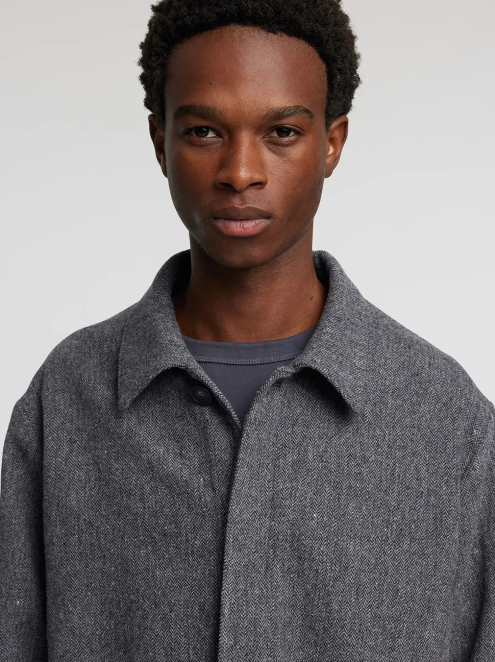 Kerr Herringbone Hybrid Jakke, Grey, 48