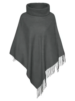 Kleo Poncho, Dark Grey Melange