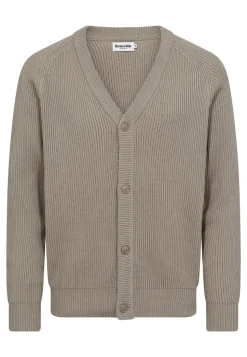 Knit Button Down Cardigan, Sand, S