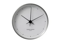 Koppel Vægur, Stål/Hvid, Ø22 cm