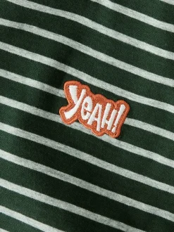 Kristian T-shirt, Deep Forest Grey Melange, 98 cm