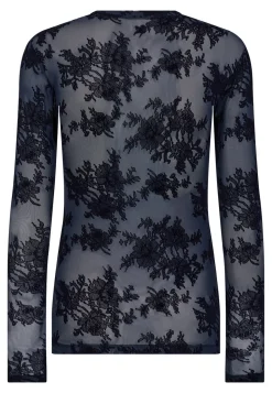 Lace Bluse, Navy, S