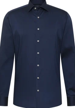 Langærmet Modern Fit Performance Skjorte, Mørkeblå, 42