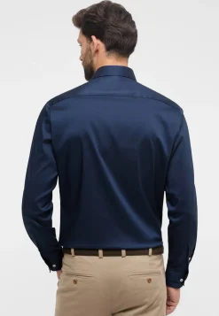 Langærmet Modern Fit Performance Skjorte, Mørkeblå, 42