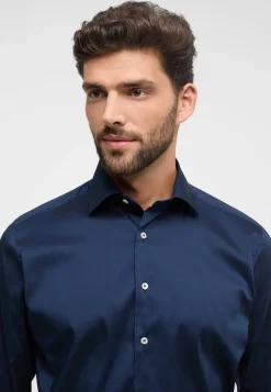 Langærmet Modern Fit Performance Skjorte, Mørkeblå, 42