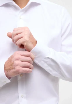 Langærmet Slim Fit Skjorte, Hvid, 41