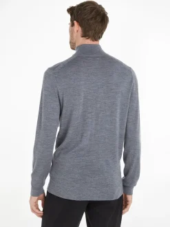 Langærmet Striktrøje, Mid Grey Heather, XL