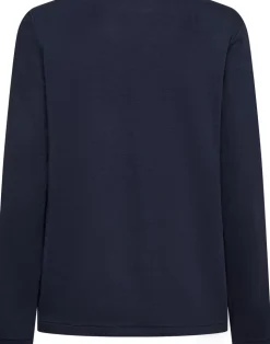 Langærmet T-shirt, Navy, XS