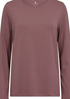 Langærmet T-shirt, Rose, S