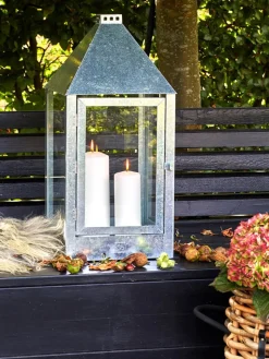 Lanterne, Galvaniseret, 32x70x32 cm