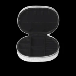 Large Oval Glitter Smykkeskrin, Silver