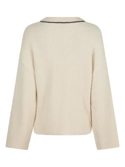 Latte Knit Striktrøje, Ivory, 40