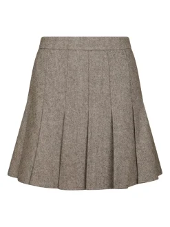 Laurina Herringbone Nederdel, Dusty Brown, 36