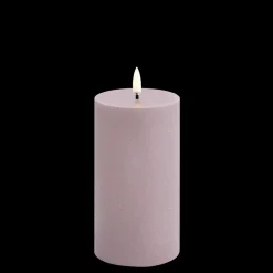 LED Rustic Bloklys, Light Lavender