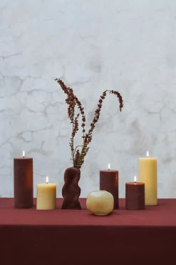 LED Rustic Bloklys, Wheat Yellow