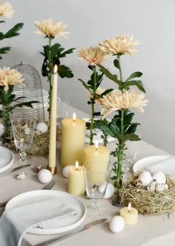 LED Rustic Bloklys, Wheat Yellow